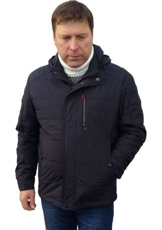Осенняя мужская куртка большого размера с капюшоном
