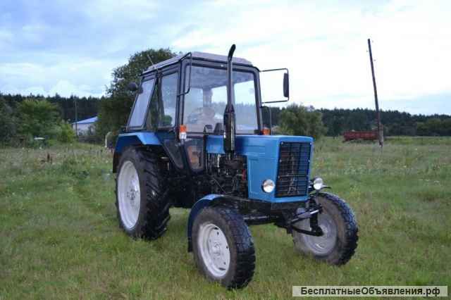 Мтз на уборку снега с отвалом и щёткой