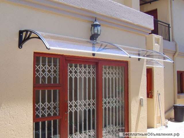 Козырьки защитные из поликарбоната