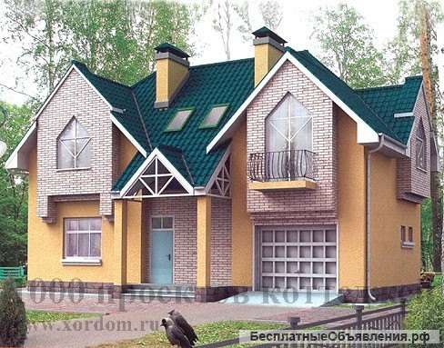 Двухэтажный кирпичный дом с на 182 кв. м в стиле модерн