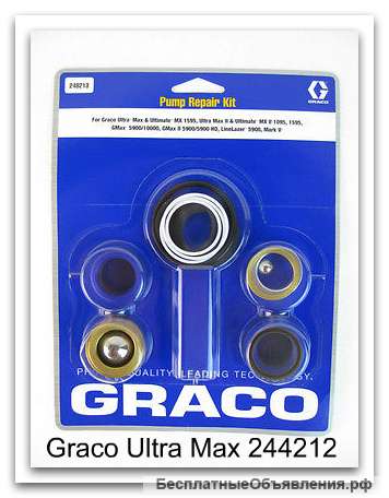 Ремкомплект 248212 (аналог) к окрасочным аппаратам Graco (комплект уплотнений)