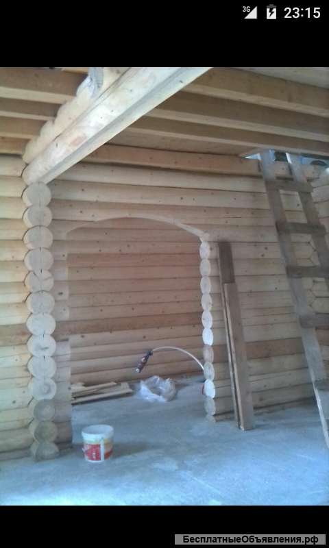 Строительство из оцилиндрованного бревна, бруса