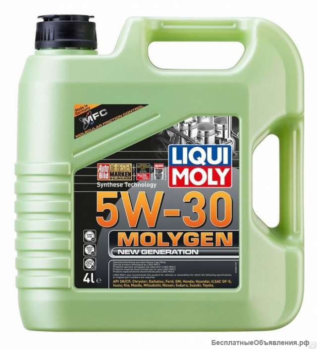 Масло ДВС LIQUI MOLY HC-синтетика MOLYGEN 5W30 4л