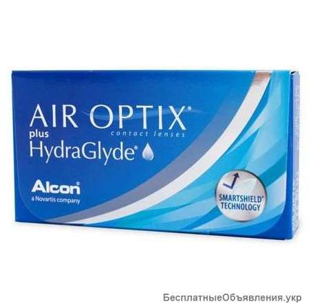 Дешево линзы AIR OPTIX plus HydraGlyde (оптическая сила +2)