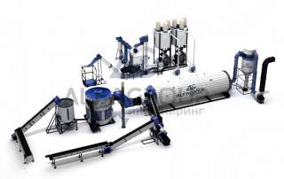 Пеллетный завод. Линия гранулирования.