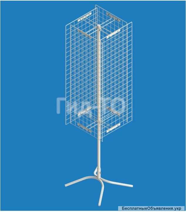 Стойка вращающаяся напольная 4 сетки (1100х400 мм)