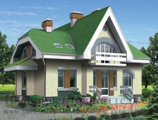 Кирпичный двухэтажный дом на 190 кв. м в стиле модерн.