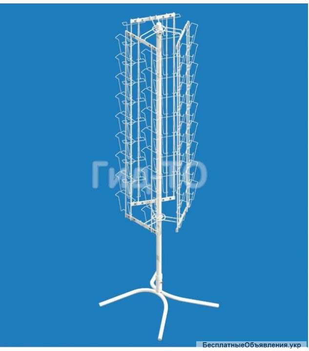 Стойка вращающаяся напольная под открытки А6 (54 ячейки)