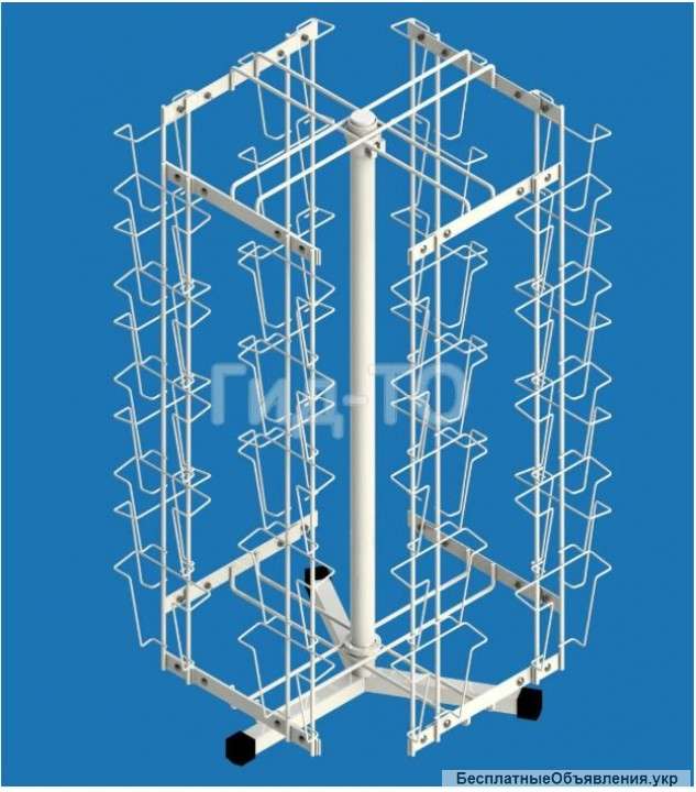 Стойка настольная вращающаяся под открытки А6 (40 ячеек)