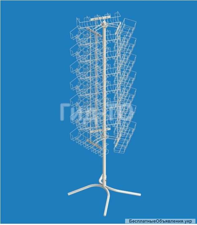 Стойка вращающаяся напольная под семена (84 кармана)