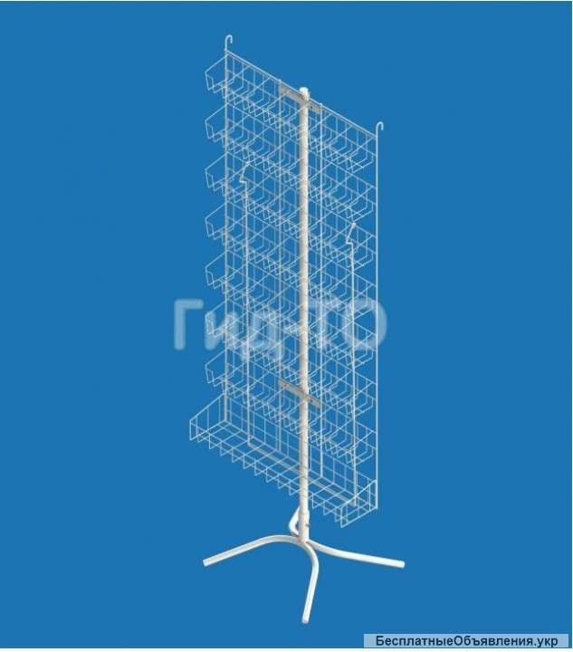 Стойка прямая с корзиной под семена 7 полок (49 карманов)