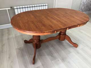 Столы EXT3960 NF-AV массив Гевеи (Античный дуб)