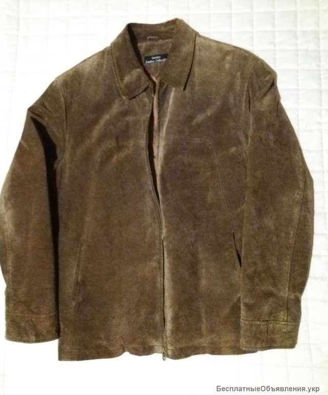 Куртка мужская замшевая коричневая на молнии Медиум размер 46 - 48 демисезонная бомбер м размер BHS