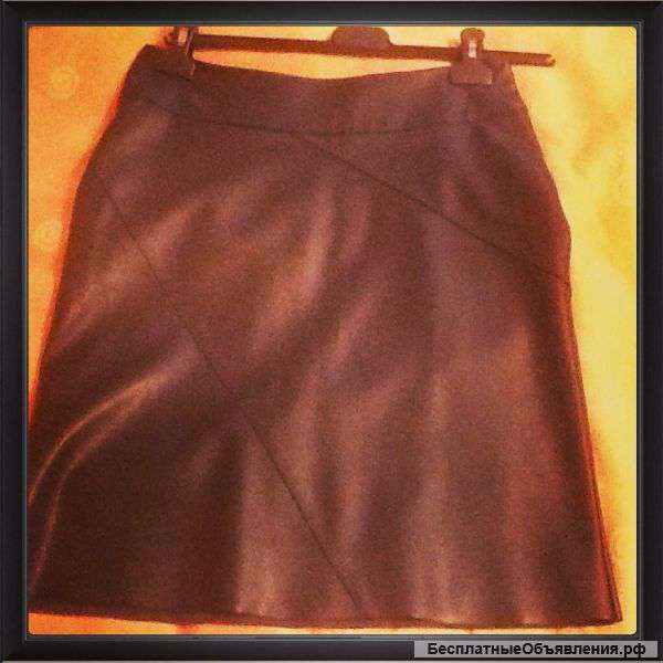 Женская кожаная юбка