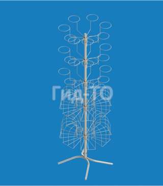 Стойка напольная под шапки комбинированная (63 кронштейна)