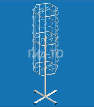 Стойка вращающаяся напольная под детские шапки (42 кронштейна)