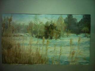 Картина "Островок в Гагаринском парке зимой"