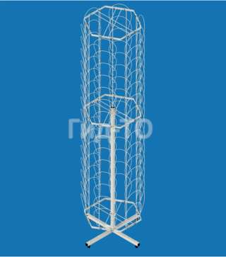 Стойка вращающаяся напольная под шапки (90 кронштейнов)