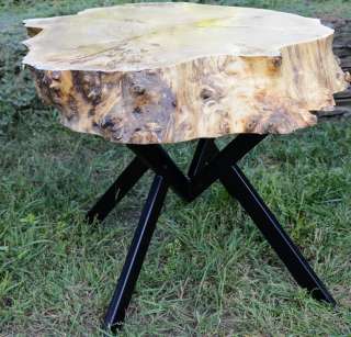 Кофейный столик-лофт из капового спила