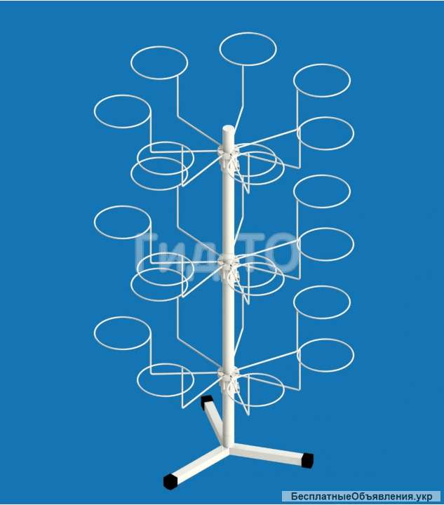 Стойка настольная под шапки «Ромашка» 21 кронштейн