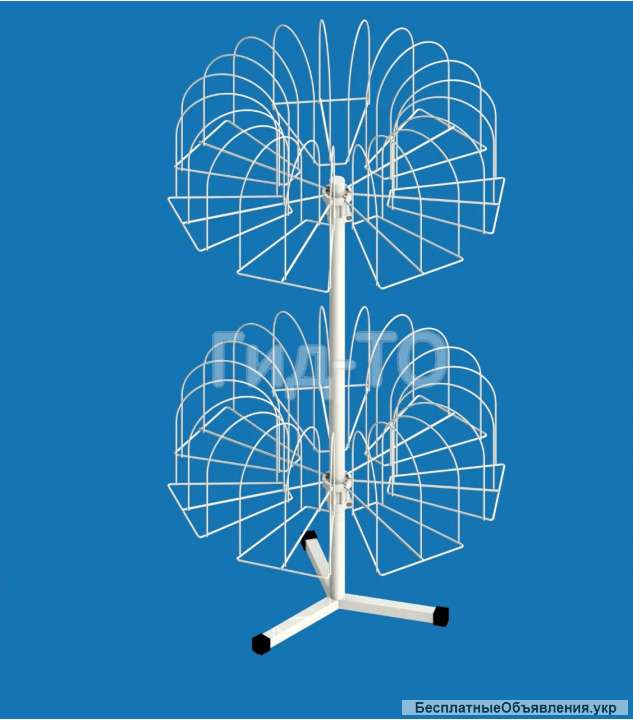 Стойка под шапки настольная «Гвоздика» 42 кронштейна