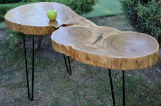 Компьютерный столик-лофт из редкого спила горного карагача (массив)