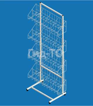 Стеллаж с сетчатыми корзинами под колготы Ева 4 корзины (ширина 900 мм.)