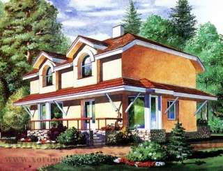 Проект двухэтажного дома из кирпича более 190 кв. м с гаражом.