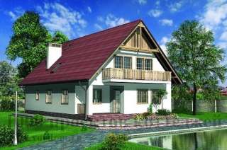 Двухэтажный кирпичный дом с на 194 кв. м с балконом.