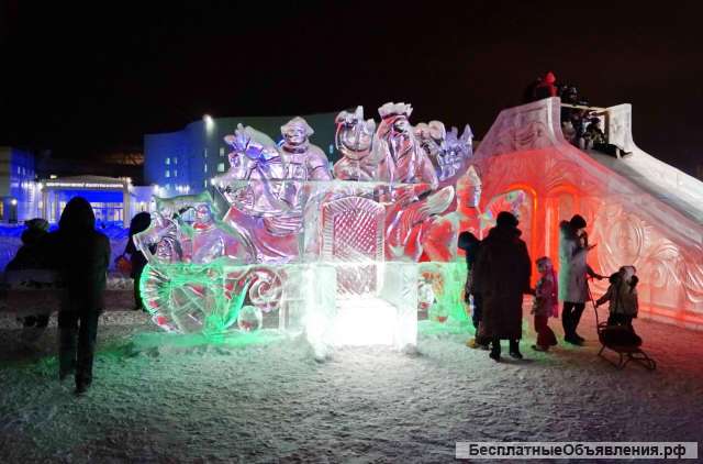 Строительство ледовых городков изо льда