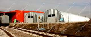 Бескаркасный арочный быстровозводимый разборный ангар