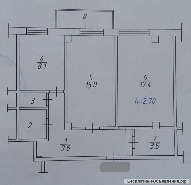 2-к квартиры Киренского 2И