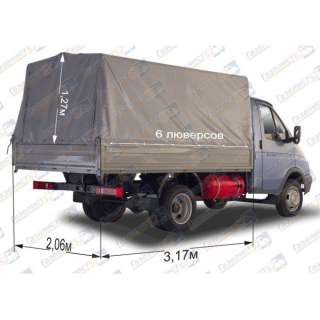 Тент ГАЗель (3,17 х 2,06 х1,27 Стандарт)