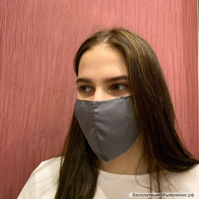 Защитные маски текстильные, многоразовые с фильтром
