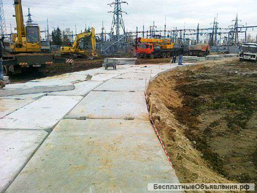 Укладка дорожных плит