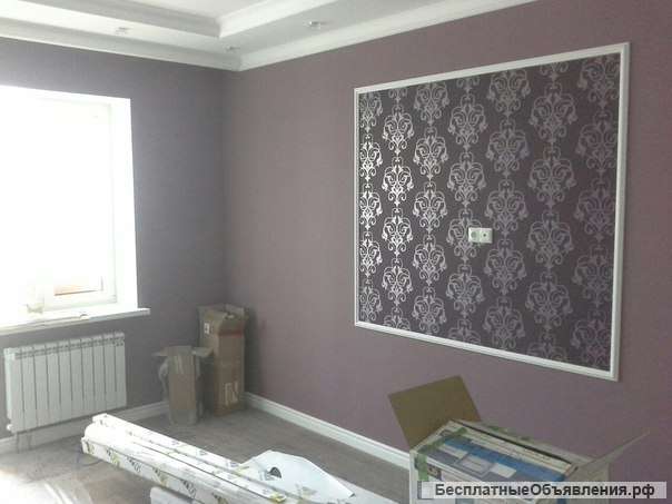 Поклейка обоев, все работы