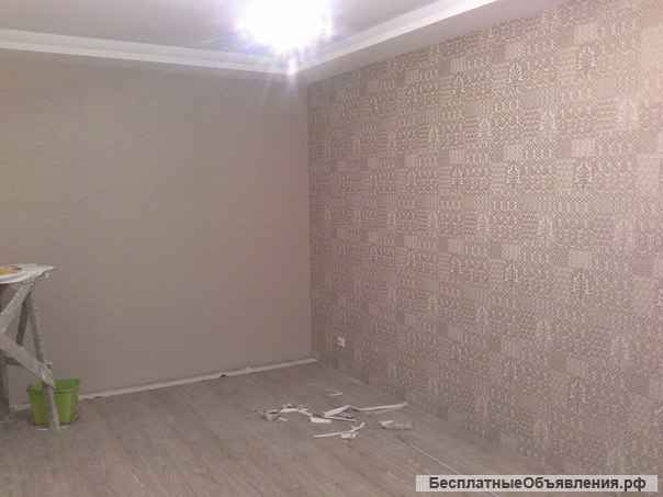 Поклейка обоев, все работы