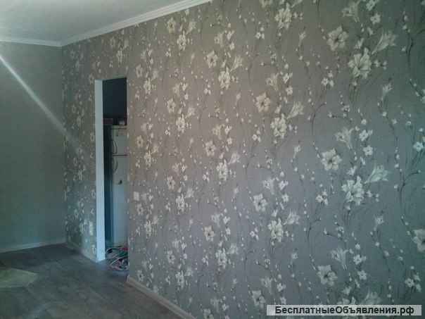 Поклейка обоев, все работы