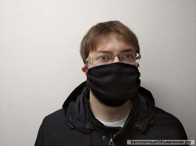 Защитная маска трехслойная с карманом для фильтра +фильтр в Балашихе