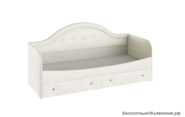 Кровать «Адель» с мягкой спинкой тип 1 (Крем)