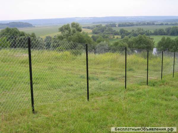 Забор из сетки рабицы от 240 руб