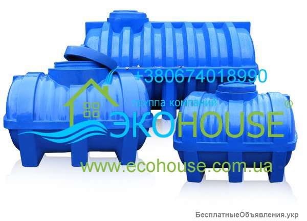 Прямоугольная кубовая пластиковая емкость для воды