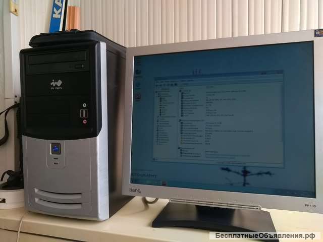 Офисный компьютер, системный блок+монитор