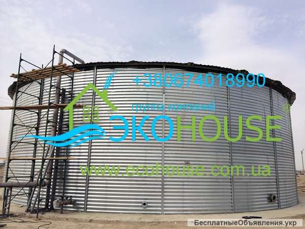 Стальной модульный резервуар рвс 5000 м3 пожарный