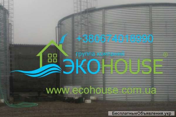 Модульная емкость 3000 м3. Пожарный стальной резервуар рвс.