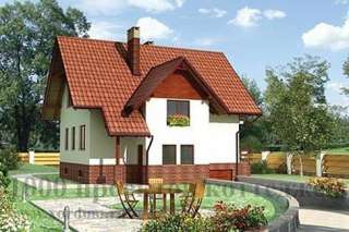 Проект трёхэтажного кирпичного дома на 195 кв. м с эркером.