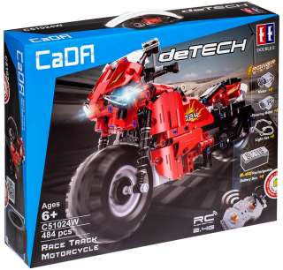Мотоцикл на радиоуправлении CаDA deTech Конструктор (484 деталей)