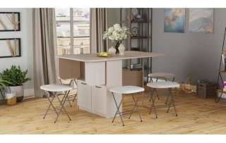 Стол раскладной «Визит» (Ясень шимо/Фон Бежевый)