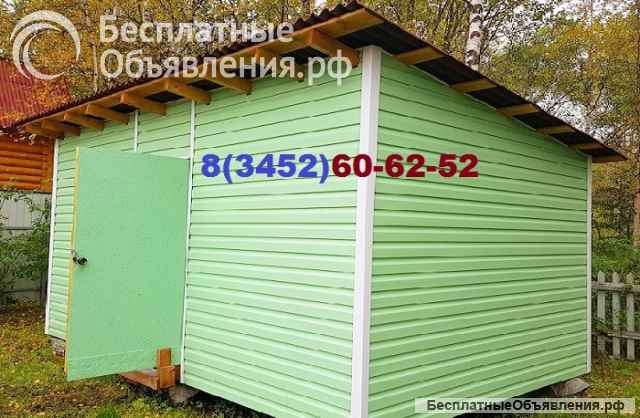 Дачный летний домик из цветного профлиста