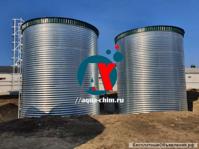 Резервуары пожарного запаса воды 200 м3
